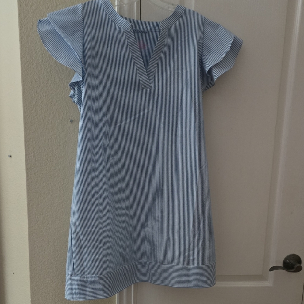 Vineyard Vines Navy and White Striped Dress.